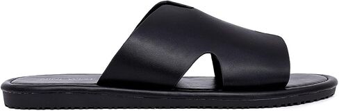 Nine West Mens Vegan Leather Slides Slipper with Easy Slip On/Off-Cushioned Footbed and Lightweight for Outdoor Indoor Beach Summer-Howden in Saudi Arabia