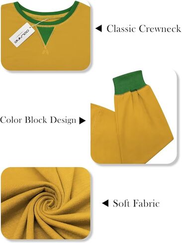 DOLNINE Plus-Size-Sweatshirts for Women Oversized Long Sleeve Tops Casual Crewneck Colorblock Pullover Tunic Shirts in Kuwait