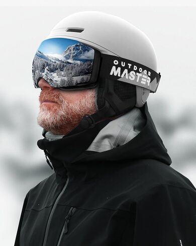 خوذة التزلج OutdoorMaster Diamond II MIPS مع مجموعة نظارات التزلج الاحترافية - خوذة التزلج على الجليد ونظارات الثلج القابلة للتعديل - خوذة رياضية للثلج للرجال والنساء والشباب in Kuwait