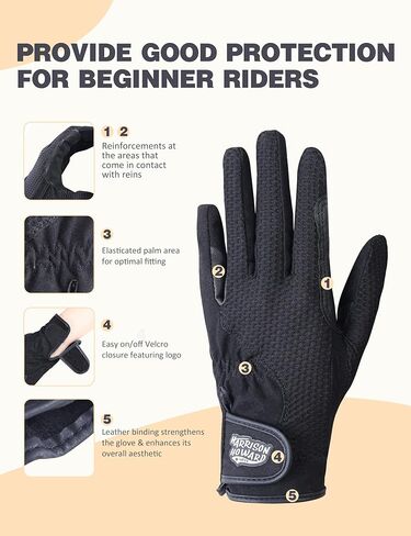 Harrison Howard Kids Horse Riding Gloves Comfortable Grip for Boys and Girls Horseback Riding Running or Cycling Lightweight Equestrian Gloves in Saudi Arabia