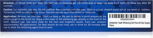 Teeth Whitening Gel Pens, 2 Pens :: No Peg, PPG, Artificial Flavors, or GMOs :: Gentle on Sensitive Teeth, Organic Ingredients :: Supports Dental Health, Mint Flavor in Saudi Arabia