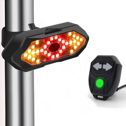 Bike Tail Light with Turn Signals USB Rechargeable Wireless Remote Control IPX4 Waterproof Ultra Bright LED Safety Warning Bike Taillight for Night Riding in Saudi Arabia