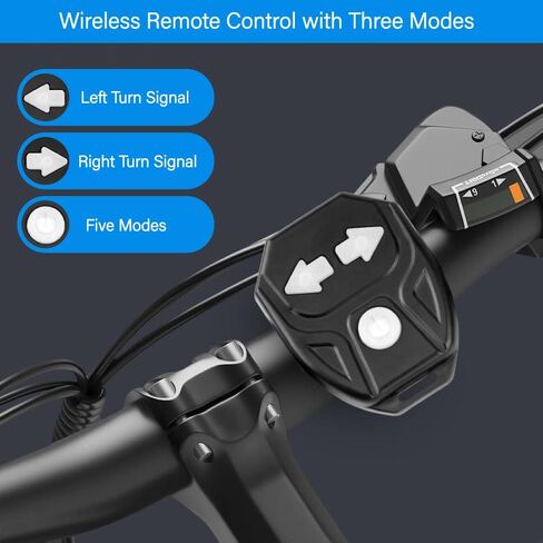 Bike Tail Light with Turn Signals USB Rechargeable Wireless Remote Control IPX4 Waterproof Ultra Bright LED Safety Warning Bike Taillight for Night Riding in Saudi Arabia