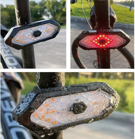 Bike Tail Light with Turn Signals USB Rechargeable Wireless Remote Control IPX4 Waterproof Ultra Bright LED Safety Warning Bike Taillight for Night Riding in Saudi Arabia