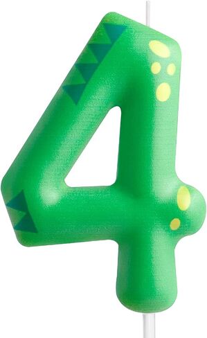Green Dinosaur Birthday Candle Print Dinosaur Birthday Cake Candles Number 2 Candle Birthday Cake Toppers for Dinosaur Birthday Party Decoration Theme Party Supplies in Saudi Arabia