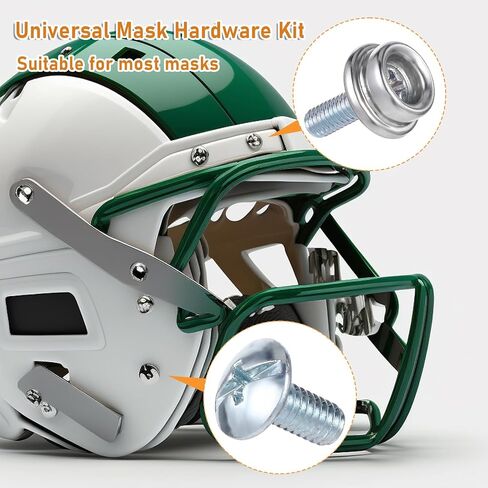 24Pcs Football Helmet Repair Kit, Stainless Steel Hockey Helmet Repair Kit Helmet Quick Release Buckle Kit Easy to Install Sports Helmet Accessories Helmet Hardware Kit for Youth in Saudi Arabia