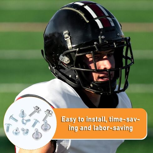 24Pcs Football Helmet Repair Kit, Stainless Steel Hockey Helmet Repair Kit Helmet Quick Release Buckle Kit Easy to Install Sports Helmet Accessories Helmet Hardware Kit for Youth in Saudi Arabia