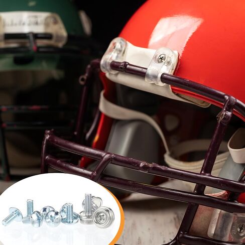24Pcs Football Helmet Repair Kit, Stainless Steel Hockey Helmet Repair Kit Helmet Quick Release Buckle Kit Easy to Install Sports Helmet Accessories Helmet Hardware Kit for Youth in Saudi Arabia