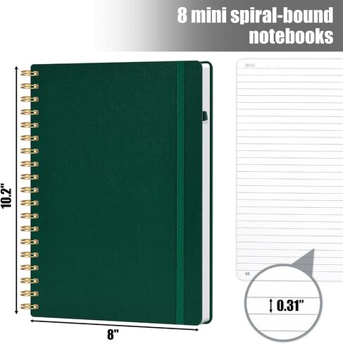 HIBOX Spiral Journal Notebook, 8" x 10.2", B5 College Ruled Journal Hardcover Notebook with 300 Numbered Pages for Work School Women Men Black in Saudi Arabia