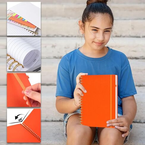 HIBOX Spiral Journal Notebook, 8" x 10.2", B5 College Ruled Journal Hardcover Notebook with 300 Numbered Pages for Work School Women Men Black in Saudi Arabia