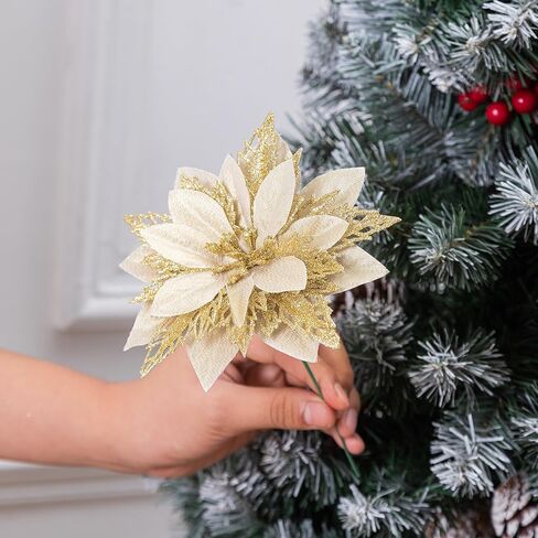 24 جهاز كمبيوتر شخصى 3 أنماط عيد الميلاد البونسيتة الزهور الحلي شجرة عيد الميلاد، 16 جهاز كمبيوتر شخصى زهور عيد الميلاد الاصطناعية و 8 حزمة يختار التوت الاصطناعي لعيد الميلاد عطلة ديكور الزفاف، الشمبانيا in Kuwait