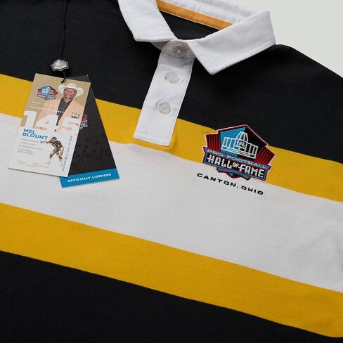 Haggar Pro Football Hall of Fame Long Sleeve Striped Rugby Shirt in Kuwait