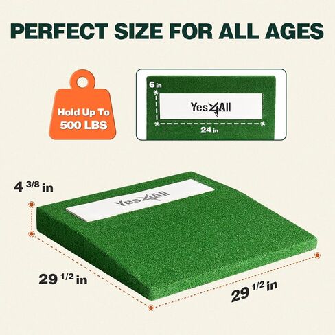 All-Weather Portable Pitching Mounds for Baseball with Antifade Turf, 2 Baseballs, 4'' Pitchers Mound with Regulation Pitching Rubber - Youth Indoor and Outdoor Pitching Trainer 30 x 30 x 4 Inch in Saudi Arabia