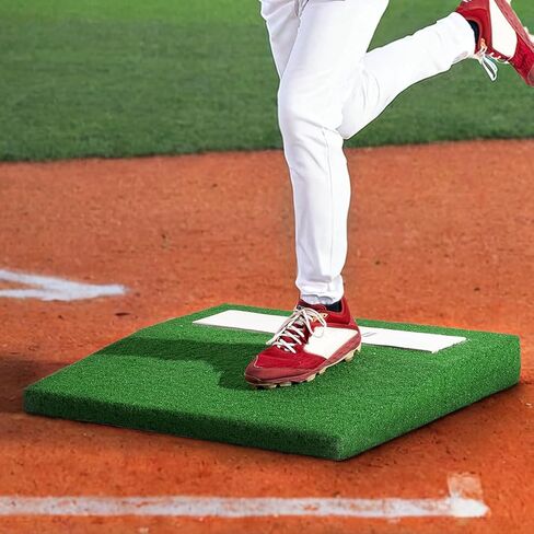 All-Weather Portable Pitching Mounds for Baseball with Antifade Turf, 2 Baseballs, 4'' Pitchers Mound with Regulation Pitching Rubber - Youth Indoor and Outdoor Pitching Trainer 30 x 30 x 4 Inch in Saudi Arabia
