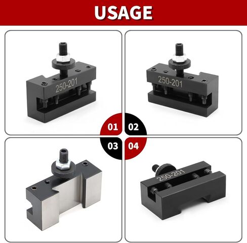 Bxa Wedge Type Quick Change Tool Post Set Plus 250-222 250-201 250-202 250-204 250-207 250-210 250-201T (BXA#1 5Pcs 250-201) in Kuwait