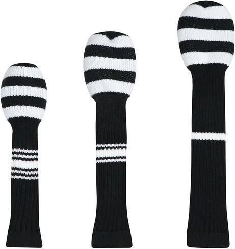 LeFeng 1 Piece Knitted Golf Club Covers for Woods and Hybrid – Durable, Scratch-Resistant Vintage Headcovers for Men and Women, Classic Golf Accessories in Kuwait