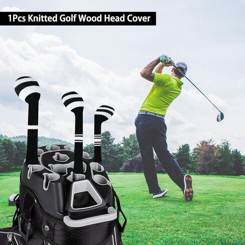 LeFeng 1 Piece Knitted Golf Club Covers for Woods and Hybrid – Durable, Scratch-Resistant Vintage Headcovers for Men and Women, Classic Golf Accessories in Kuwait