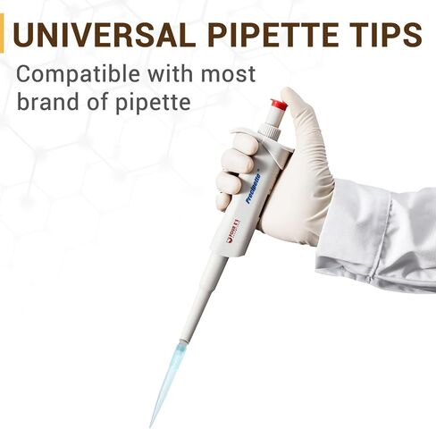 4E's USA 10ul Pipette Tip, 960 Universal Micropipette Tips, RNase/DNase Free, Pyrogen Safe, Sterile Transparent Pipettor Tip, 10 Racks in Saudi Arabia
