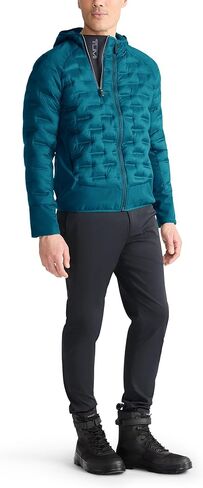 TUMI Men's Heat Seal Quilted Midweight Puffer with PrimaLoft Fill - Premium Men's Coat with Hood - Nylon Winter Coat in Saudi Arabia