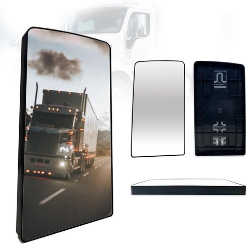 زجاج مرآة بديل رائع لـ Peterbilt 579 (2012-2020) و567 (2008-2017)، مرآة محدبة بزاوية عريضة ساخنة، عاكسة للغاية، جانب الركاب (OEM: 154800014) in Saudi Arabia