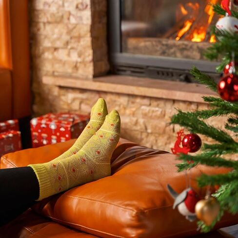 GoWith Vintage Alpaca Wool Socks for Women, Cozy Warm Alpaca-Merino Blend Christmas Socks, Soft Hiking Boot Socks, 2 Pairs in Kuwait