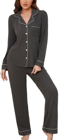 U2SKIIN Ultra Soft Womens Pajama Sets, Comfy Pjs Sets for Women Button Down Long Sleeve Loungewear 2 Piece in Saudi Arabia
