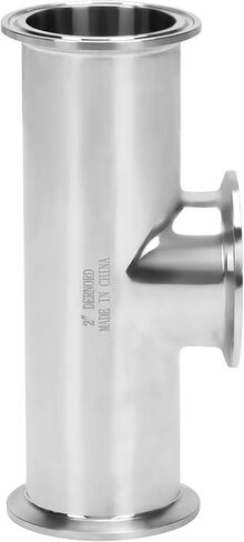 DERNORD 2 Inch Tri Clamp Tee 3 Way Instrument Tee Fittings Stainless Steel 304,51mm Pipe OD for Brewing System in Kuwait