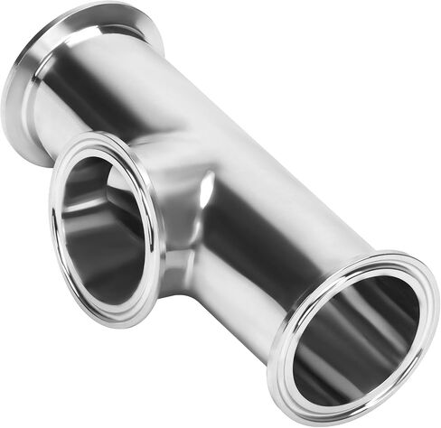 DERNORD 2 Inch Tri Clamp Tee 3 Way Instrument Tee Fittings Stainless Steel 304,51mm Pipe OD for Brewing System in Kuwait