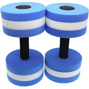 Water Aerobic Exercise Foam Dumbbell Pool Resistance,Water Aqua Fitness Barbells Hand Bar Exercises Equipment for Weight Loss (Set of 2)