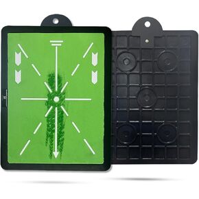 Premium Golf Hitting Mat - Golf Swing Mat Trainer/Golf Training Mat with Velvet Cushion, Shock Absorption & Non-Slip Rubber Base - Practice Golf Mat That Shows Swing Path - 11.8"x15.7"