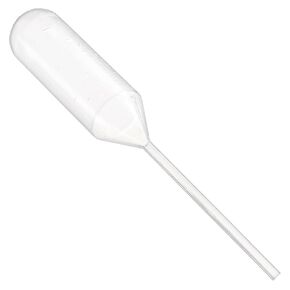 Globe Scientific 136020 LDPE Narrow Stem Transfer Pipet, Non-Sterile, Short Stem, 85mm Length, 4.0mL Capacity (Case of 5000)