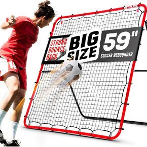 Soccer Rebounder Rebound Net, Kick-Back | Football Training Gifts, Aids & Equipment for Kids Teens & All Ages, Perfect Storage