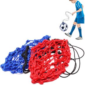 2pcs Football Training Network Adjustable Waistband Football Training Net Elastic Soccer Trainer Soccer Accessories for Boys Balls 3, 4, 5