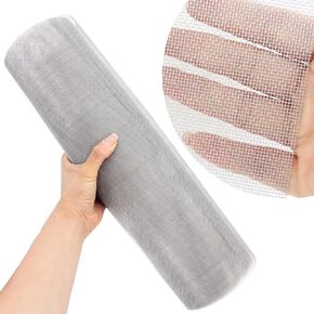 304 Stainless Steel Mesh, 30 Mesh Wire Mesh Roll, 12'' x 80'' Screen Mesh, Cat Proof Window Screen, Rodent Screen, Fine Metal Mesh, Sturdy for Vent Not Easy Falling Off Never Rust
