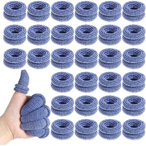Giantree 30 Pcs Cotton Finger Cots, Tubular Finger Bandages Breathable Elastic Reusable Finger Covers Non-Slip Finger Gloves Thumb Protector Finger Roll for Work Kitchen Garden Sculpture(White)