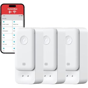 SwitchBot WiFi Water Sensor 3 Pack, Smart Water Leak Detector, 100dB Adjustable Alerts & App Alerts, IP67 Waterproof, Wireless Detector for Kitchen, Bathroom, Basement, No Hub Required (Support 2.4G)