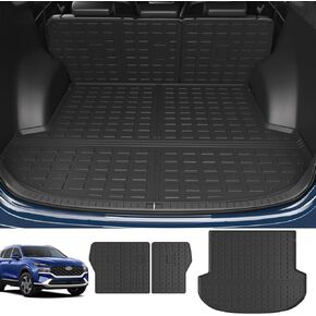 6&7 Seat Cargo Mat Compatible with 2024 2025 Santa Fe Trunk Liner with Backrest Mat Replacement for 2024 2025 Santa Fe Accessories(2024-2025,Cargo Mat with Backrest Mat) in Kuwait