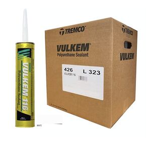 Tremco Vulkem 116 مادة مانعة للتسرب بيضاء عالية الأداء من البولي يوريثين - محيط النوافذ والأبواب - (علبة بها 30) (426806L-323)