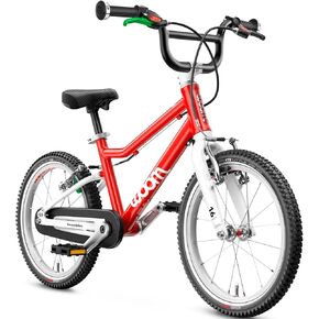woom 3 Children’s Bicycle for Kids 4-6 Years Old, 16-Inch Wheels, Lightweight Bike with Handbrake, Steering Limiter & Chain Guard, Boys & Girls - Red