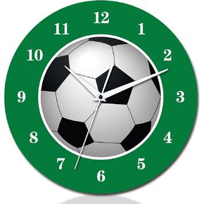 12 Inch Football Wall Clocks with Silent Clock Movement and Battery Operated, Great Decor for Bedroom, Living Room or Classroom, Nice Gifts for Football Lovers,Kids,Father and Back to School