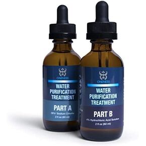 Chlorine Dioxide Kit | 2 Part Liquid 8oz Set | Hydrochloric Acid 4% (HCl) : Sodium Solution 28%