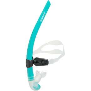 Sporti Swim Snorkel for Lap Swimming- Flexible, Adjustable Head Strap, Streamlined Tube, Soft Silicone Mouthpiece