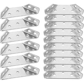 CertBuy 40 Pack Universal Furniture Corner Connectors, Stainless Steel Corner Connector Bracket, Heavy Duty Corner Brackets for Wood Furniture, Drawers, Cabinets, Tables, Chairs and Closet