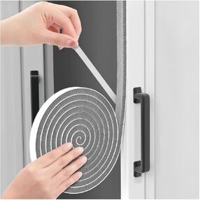 33 Ft Self-Adhesive Weather Stripping Door Seal Strip for Door Window, 0.35" Wide x 0.2" Thick, Gray