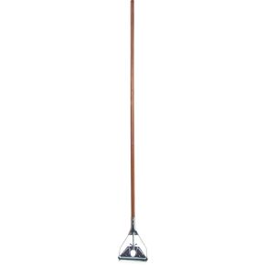 Carlisle FoodService Products 4034000 Wood Mop Handle with Metal Head, 1.13" Handle Diameter, 63" Length