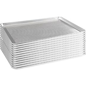 HARDURA Aluminum Perforated Baking Sheet Pan 18"L X 26"W X 1"H Cookie Sheet, 12Packs, For Oven in Bakery & Restaurant, Kitchen