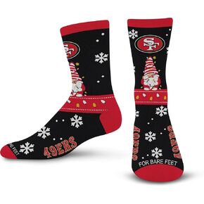 For Bare Feet NFL Sweater Gnome Holiday Sock