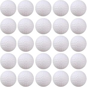 25 Pack Plastic Golf Balls Practice, 42mm Hollow Golf Plastic Ball for Backyard, Realistic Feel and Limited Flight Training Balls for Indoor or Outdoor