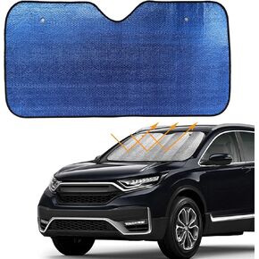 Windshield Sunshade,Foldable Reflective Sun Visor for Car,Car Windshield Sunshade Protect Your Car from Sun Heat,Keeps Vehicle Cool,Best Blocks UV Ray Visor Protector (Black)