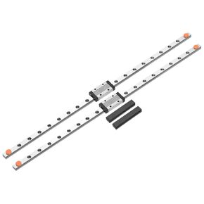 uxcell 2pcs MGN9 400mm Linear Guide Rail with 2pcs MGN9H Sliding Carriage Block Bearing Steel and 2pcs Plastic Mini MGN12 Linear Guide for DIY 3D Printers and CNC Machine, Silver